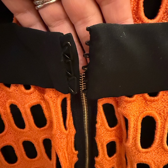 Moschino Couture Orange and Black Dress size 14 - Picture 7 of 8